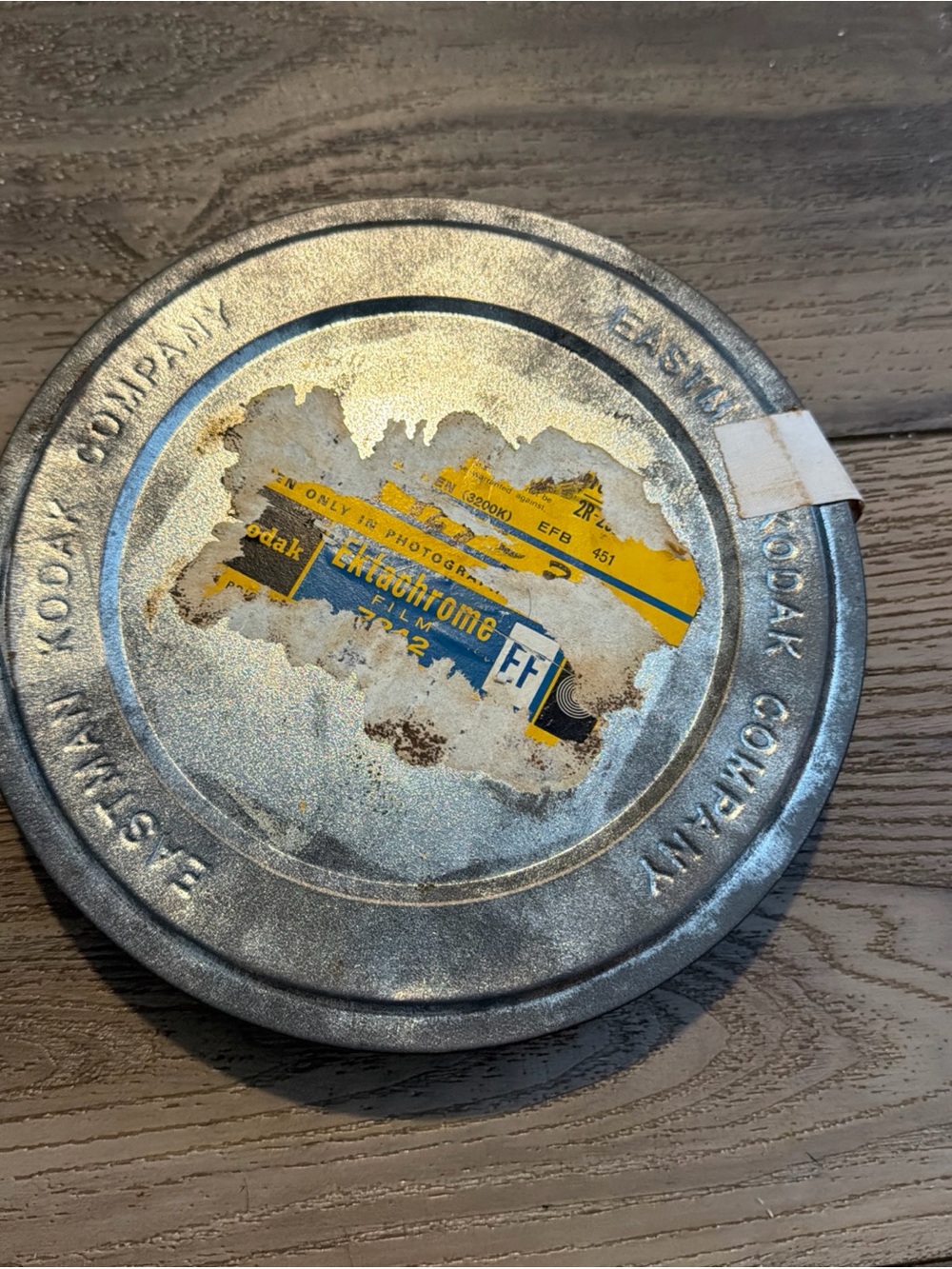 Vintage Eastman Kodak Empty Metal Film Canister Tin